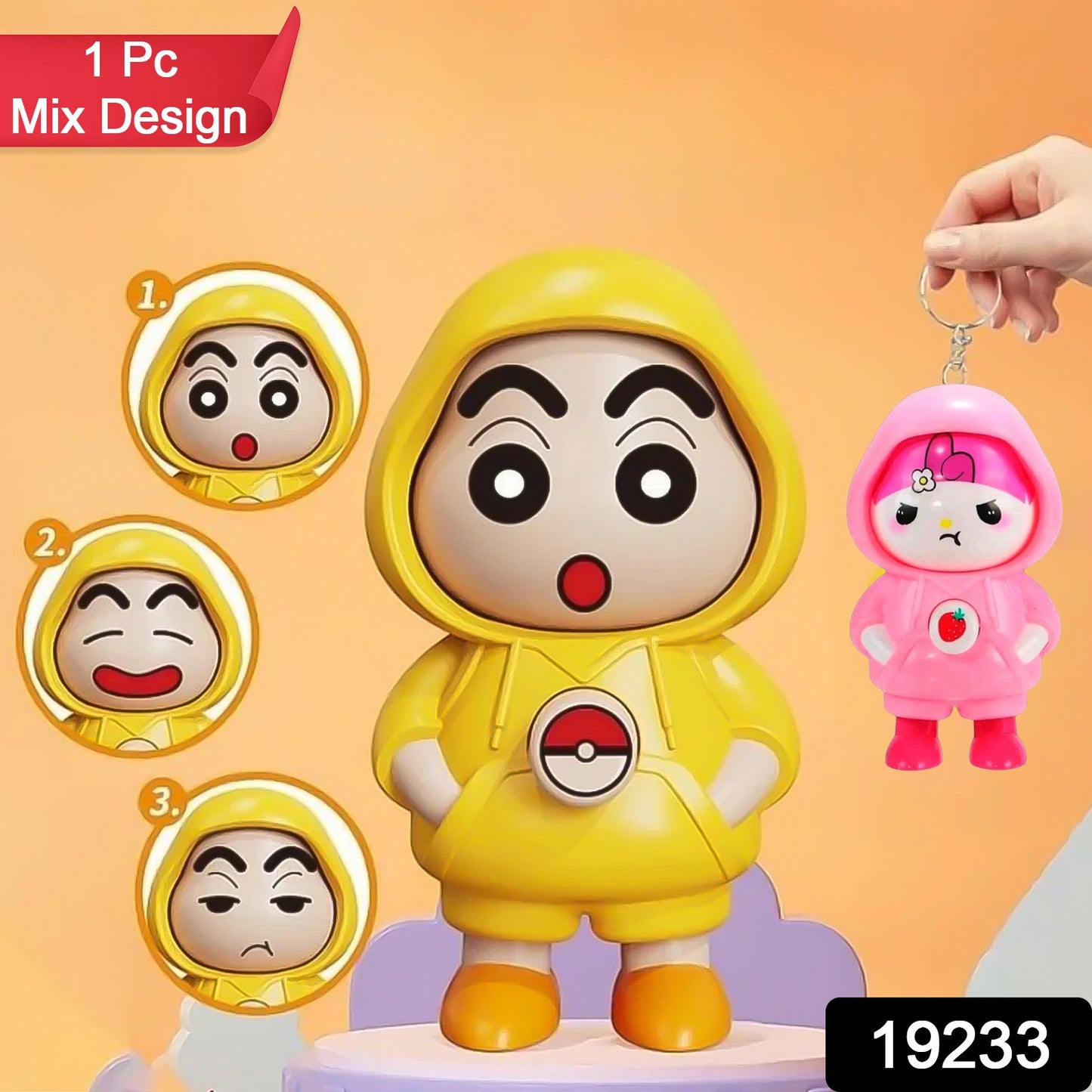 Face-Changing Doll Keychain – Cute, Fun & Collectible